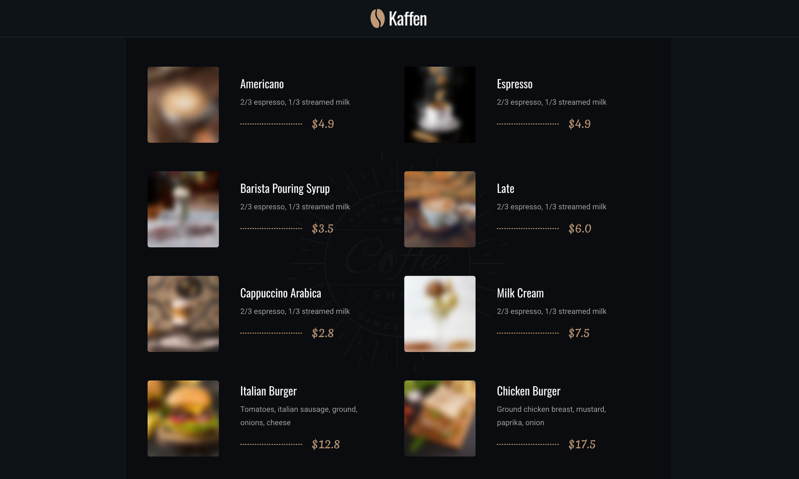 Klasik Cafe Tasarımı